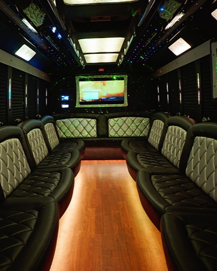 Peoria party bus interior